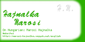 hajnalka marosi business card